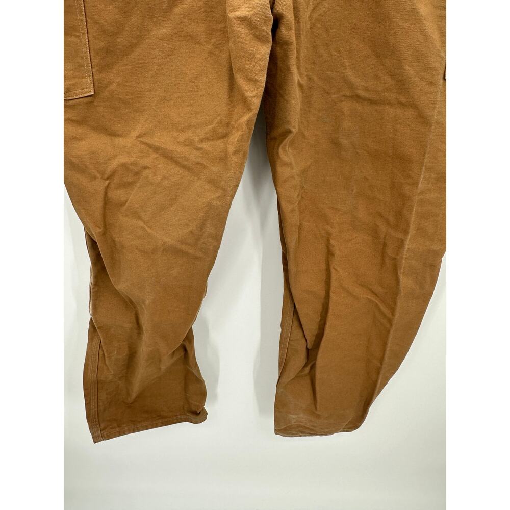 Carhartt Brown Utility Double Knee Loose Fit Firm Duck Pants Men's Size 46x32 - Picture 9 of 10